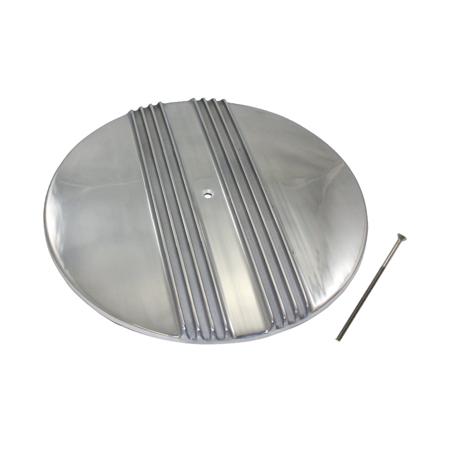 TSP_14_Round_Air_Cleaner_Top_Center_Finned_Polished_Aluminum_SP8516A