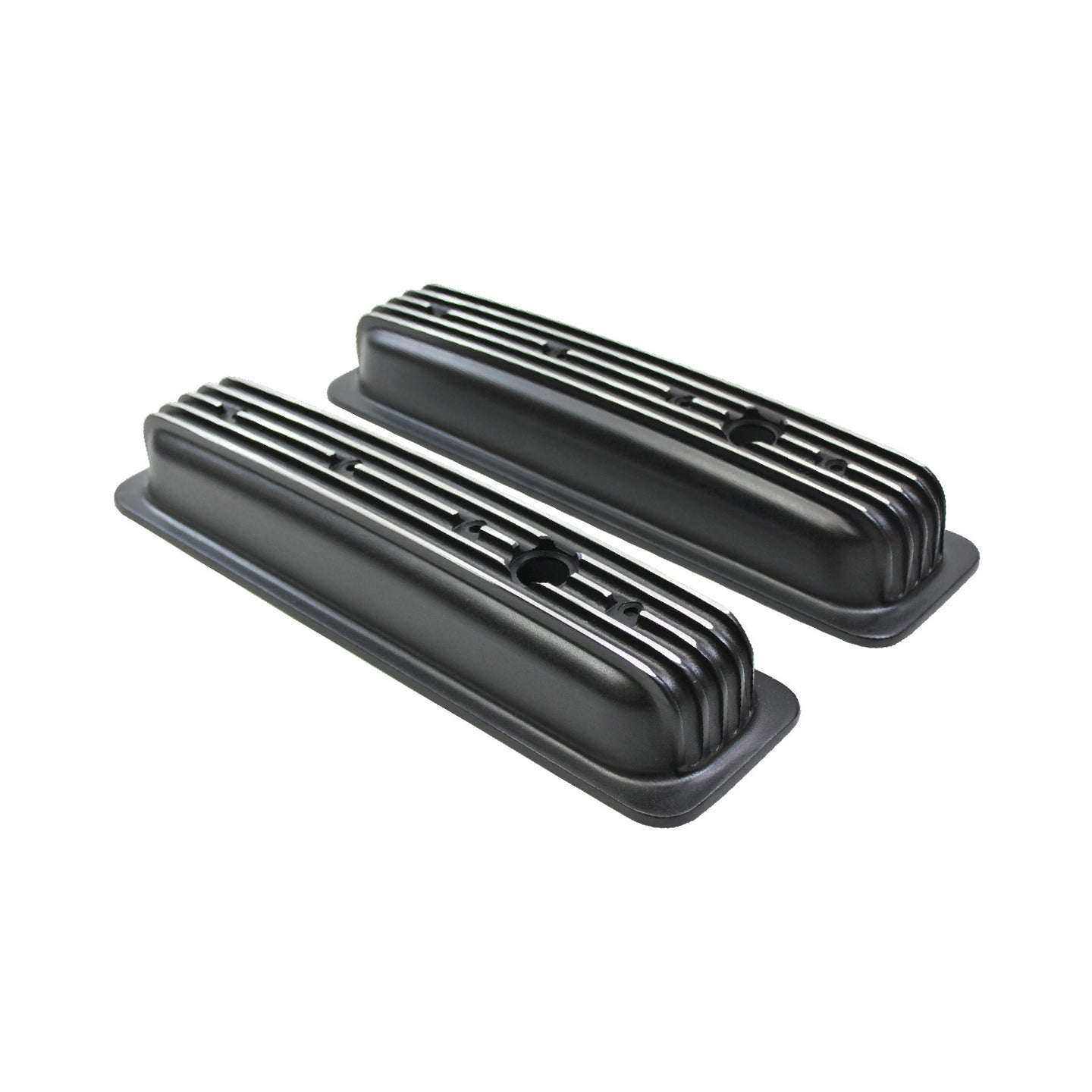 TSP_Chevy_Small_Block_Center-Bolt_Short_Valve_Covers_Smooth_Black_Aluminum_SP8527BK