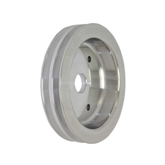 TSP_Chevy_Big_Block_Short_Water_Pump_2-Groove_V-Belt_Crankshaft_Pulley_Natural_Aluminum_SP8843