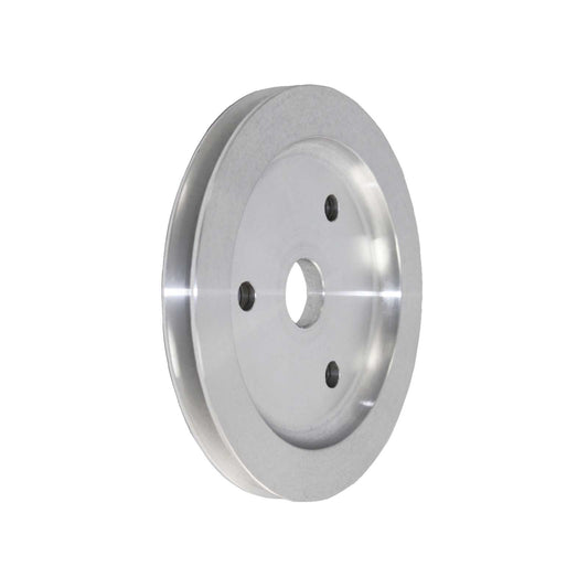 TSP_Chevy_Small_Block_Short_Water_Pump_Single-Groove_V-Belt_Crankshaft_Pulley_Natural_Aluminum_SP8851