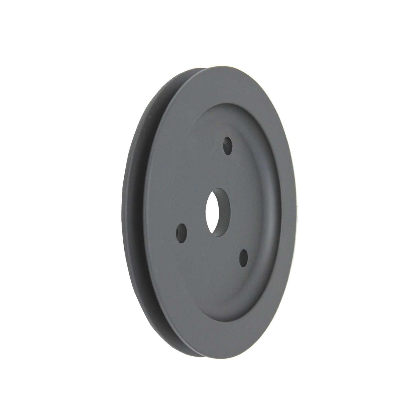 TSP_Chevy_Small_Block_Short_Water_Pump_Single-Groove_V-Belt_Crankshaft_Pulley_Black_Aluminum_SP8851