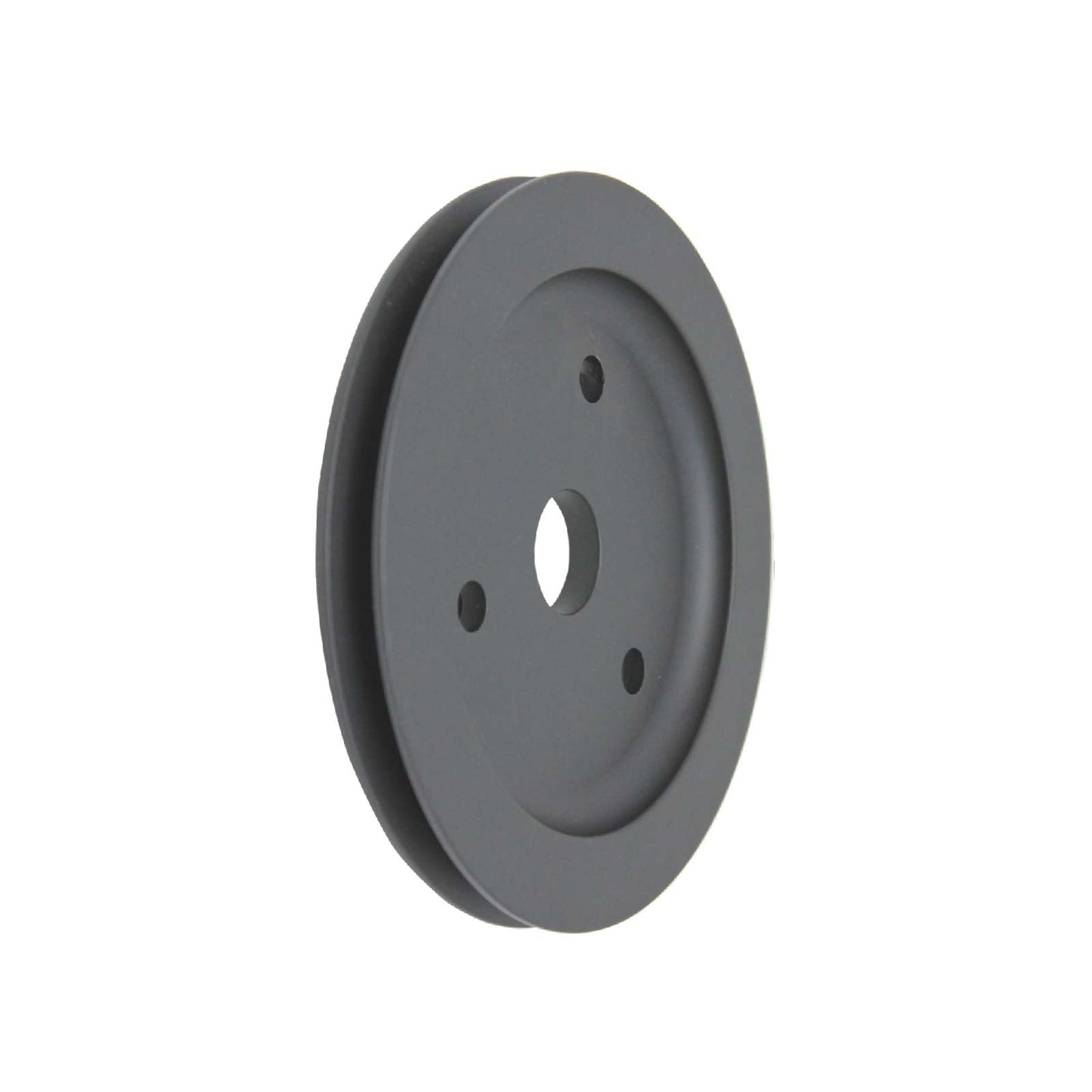 TSP_Chevy_Small_Block_Short_Water_Pump_Single-Groove_V-Belt_Crankshaft_Pulley_Black_Aluminum_SP8851