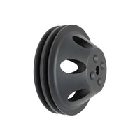 TSP_Chevy_Small_Block_Short_Water_Pump_2-Groove_V-Belt_Pulley_Black_Aluminum_SP8852