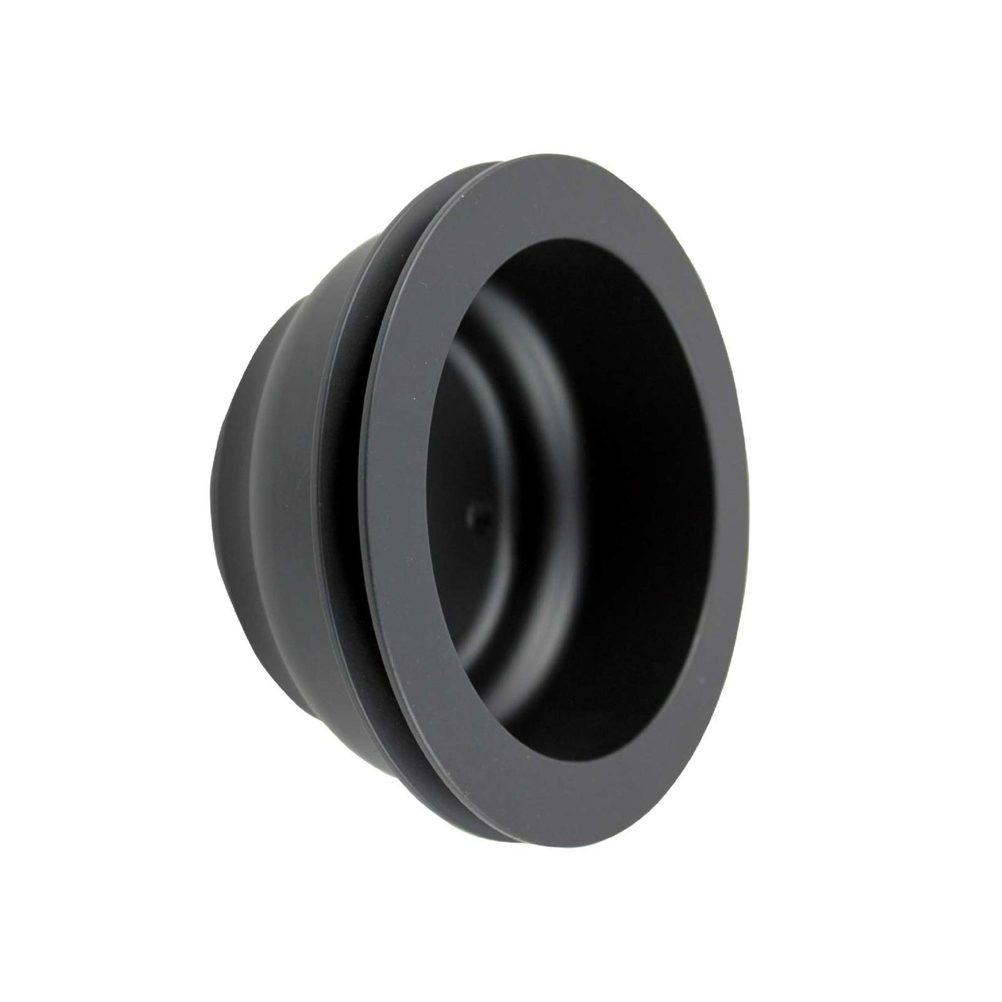 TSP_Chevy_Small_Block_Long_Water_Pump_Single-Groove_V-Belt_Crankshaft_Pulley_Black_Aluminum_SP8855