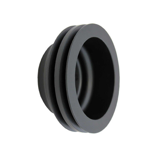 TSP_Chevy_Small_Block_Long_Water_Pump_2-Groove_V-Belt_Crankshaft_Pulley_Black_Aluminum_SP8857