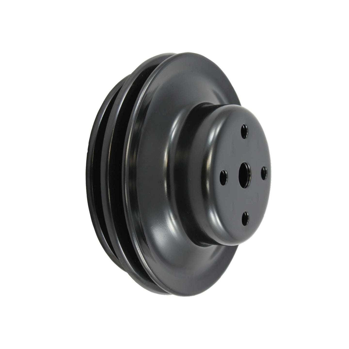 TSP_Chevy_Big_Block_Long_Water_Pump_2-Groove_V-Belt_Pulley_Black_Steel_SP8960