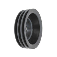 TSP_Chevy_Small_Block_Short_Water_Pump_3-Groove_V-Belt_Crankshaft_Pulley_Black_Steel_SP8963