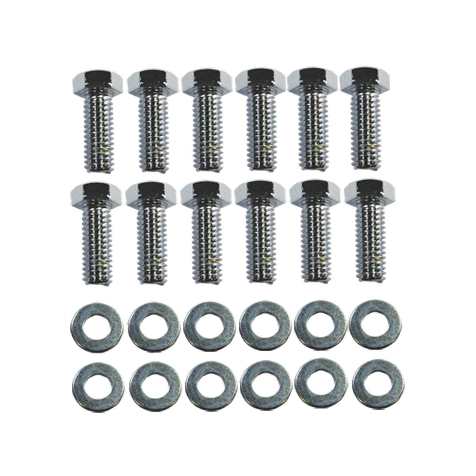 Sp9830 Chevy Small Block Chrome Steel Hex Head Intake Manifold Bolt Kit – Top ...