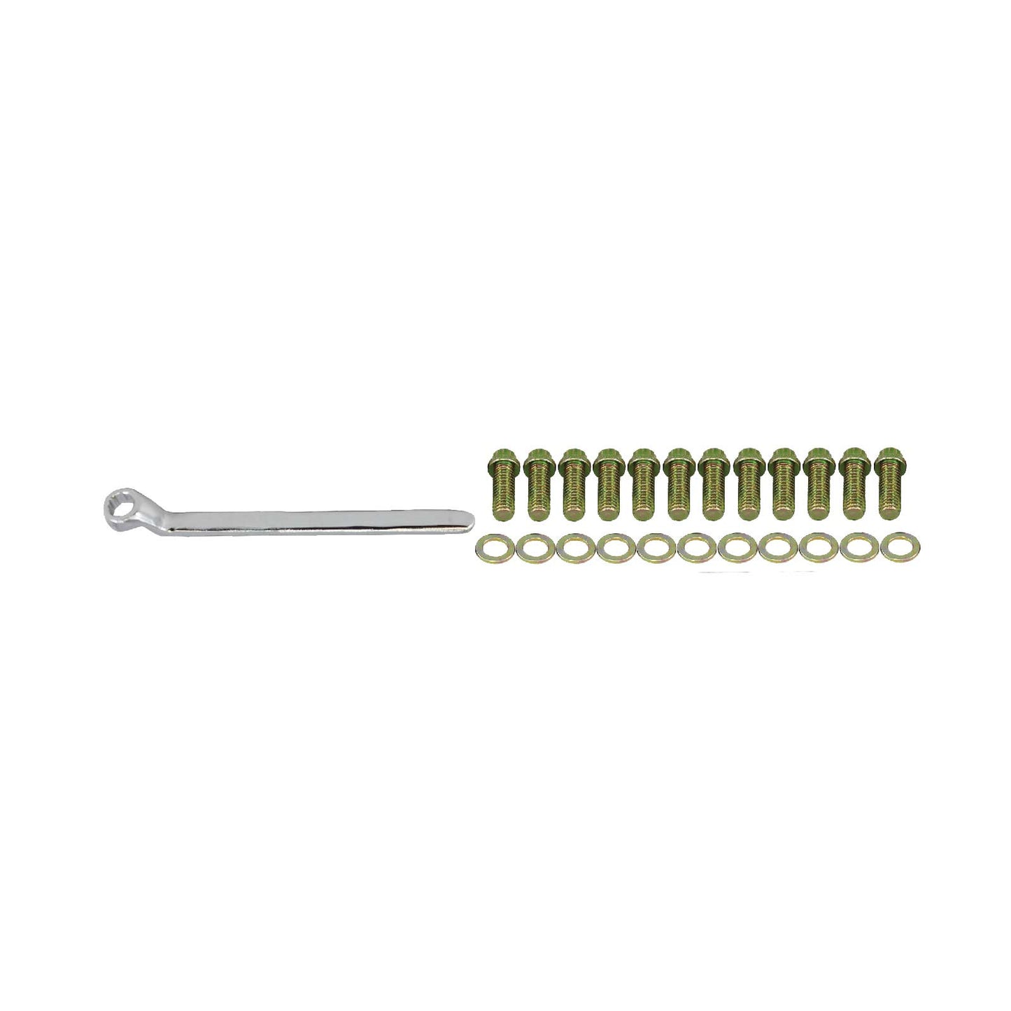 TSP_Chevy_Small_Block_Intake_Manifold_Bolt_Kit_12-Point_Head_Gold_Zinc_Steel_With_Wrench_SP9845