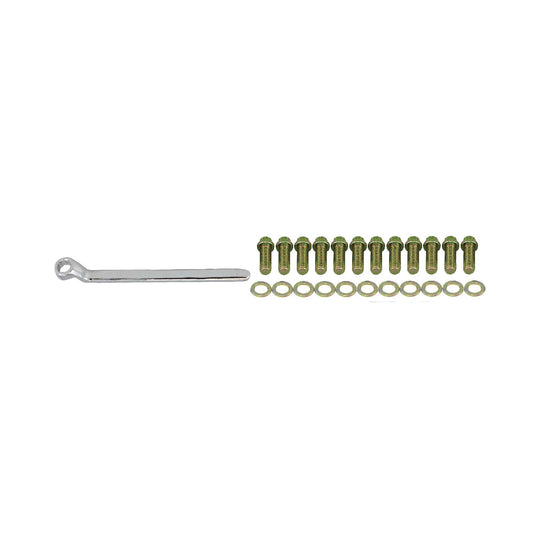 TSP_Chevy_Small_Block_Intake_Manifold_Bolt_Kit_12-Point_Head_Gold_Zinc_Steel_With_Wrench_SP9845